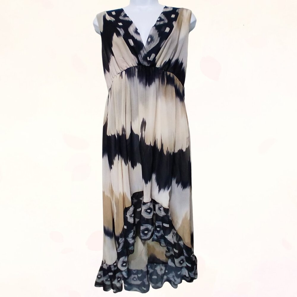 Sweet Pea by Stacy Frati Tie and Dye Stretchy Waist High Low Maxi Dress Size M